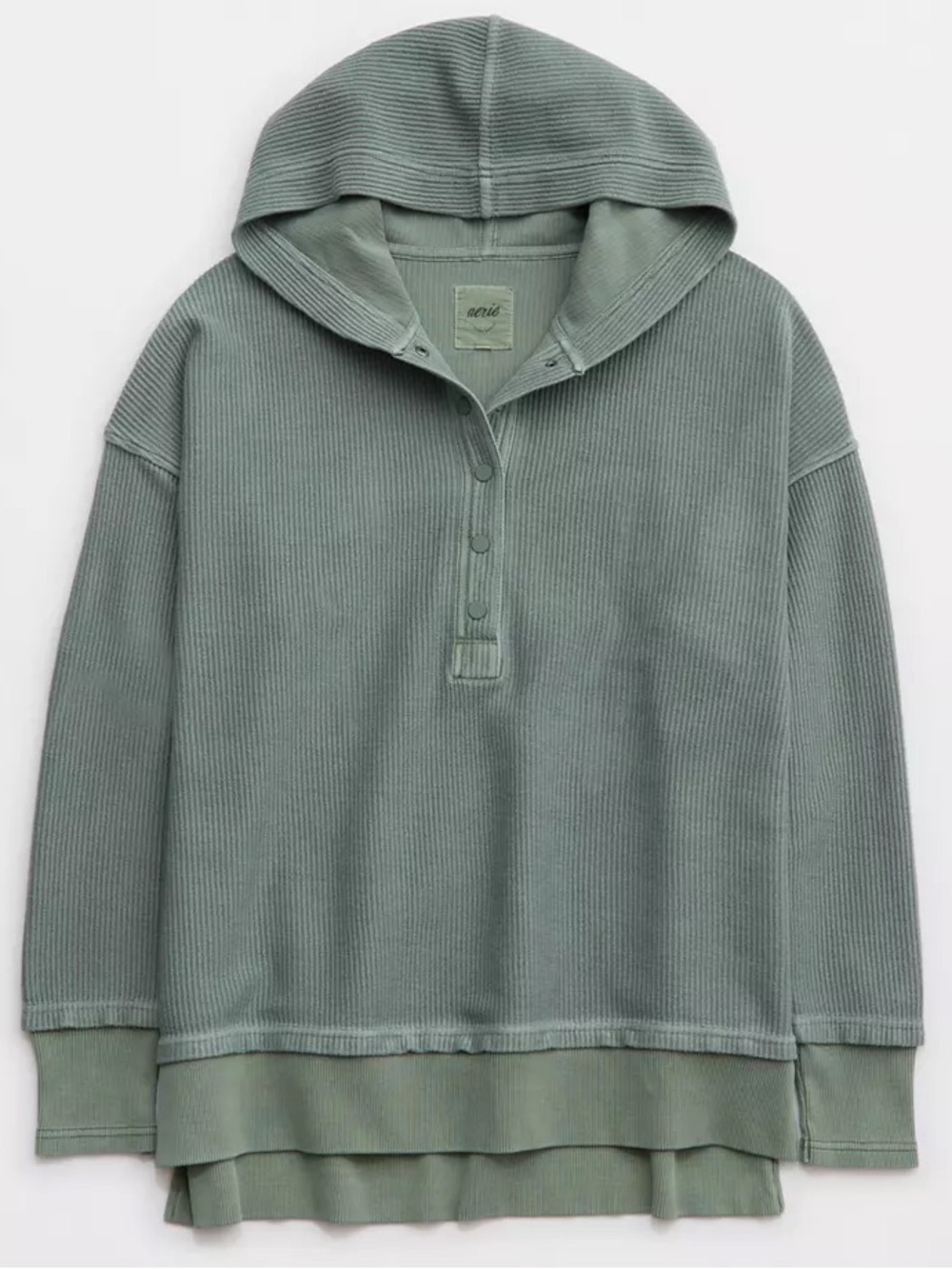 Aerie Textured Henley Hoodie - Picture 2 of 5